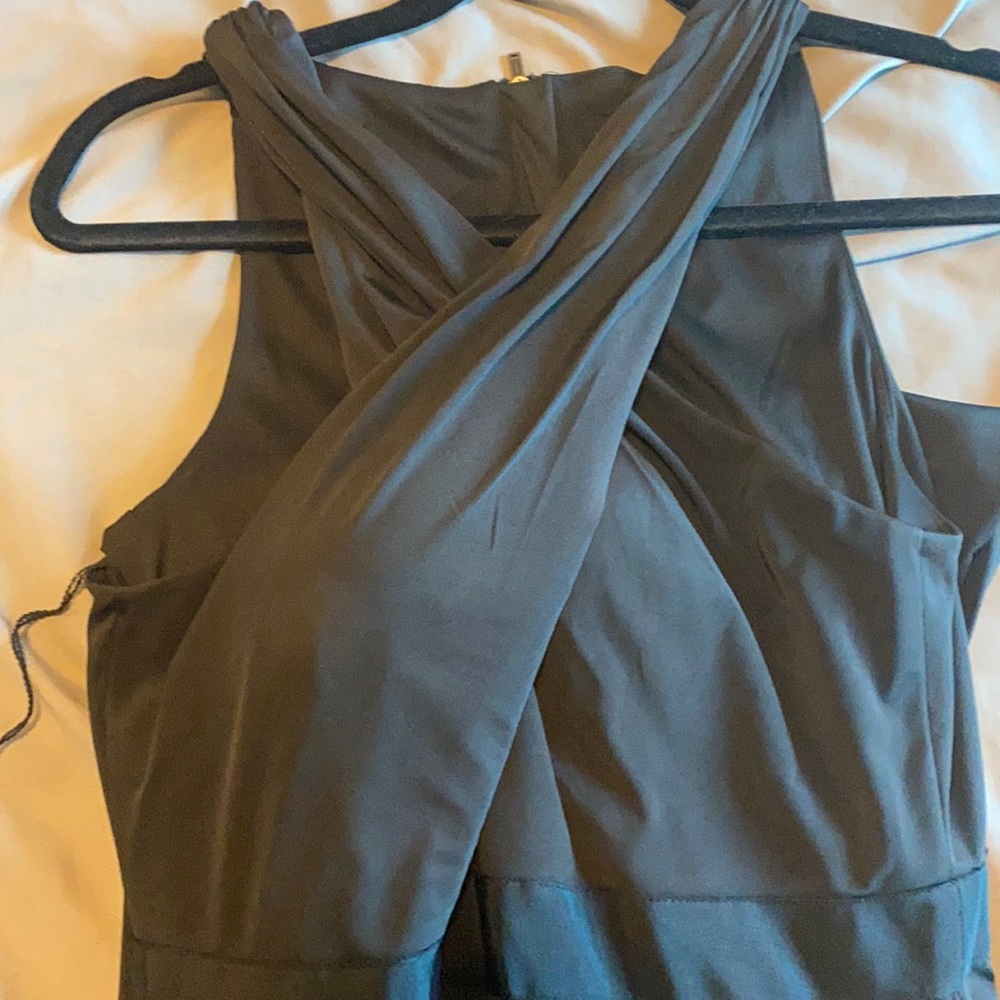 Adriana Papel Black Floor Length Gown